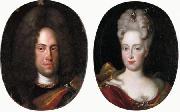 Jan Frans van Douven Johann Wilhelm von Neuburg with his wife Anna Maria Luisa de' Medici oil
